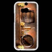 Coque HTC One M8s Vin blanc et tonneaux