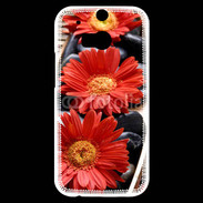 Coque HTC One M8s Fleurs Zen rouge 10