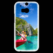 Coque HTC One M8s Kayak dans un lagon