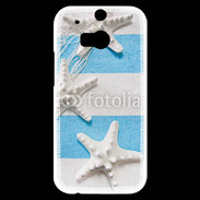 Coque HTC One M8s La mer en bleu et blanc