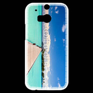 Coque HTC One M8s Ponton sur mer des tropiques