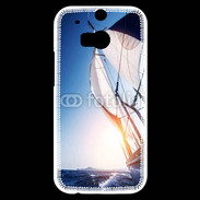 Coque HTC One M8s Bateau et couché de soleil 50
