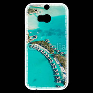 Coque HTC One M8s Vue aérienne Bungalow à Tahiti