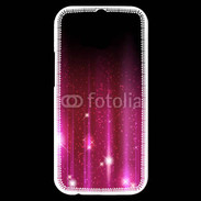 Coque HTC One M8s Rideau rose à strass