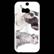 Coque HTC One M8s Duo chien et chat