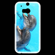 Coque HTC One M8s Duo de dauphins