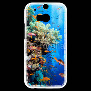 Coque HTC One M8s Poisson et corail