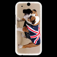 Coque HTC One M8s Bulldog anglais en tenue