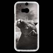 Coque HTC One M8s Lionne en noir et blanc