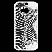 Coque HTC One M8s Zèbre en noir et blanc