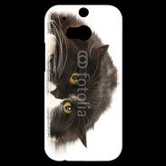 Coque HTC One M8s Chat noir et blanc