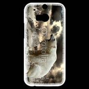 Coque HTC One M8s Ours blanc en colère