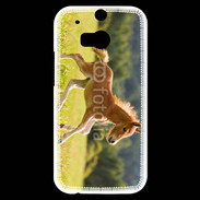 Coque HTC One M8s Poulain dans un champs