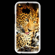 Coque HTC One M8s Portrait de léopard