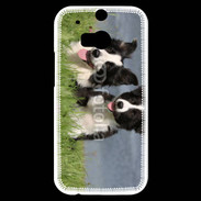 Coque HTC One M8s Chien Border Collie noir et blanc