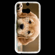 Coque HTC One M8s Chiot labrador golden 2