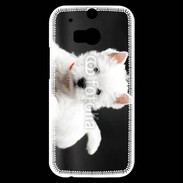Coque HTC One M8s Chiot blanc 5