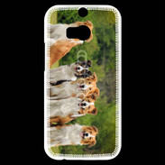 Coque HTC One M8s Groupe de 5 chiens Border Collie