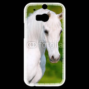 Coque HTC One M8s Portrait cheval blanc 10