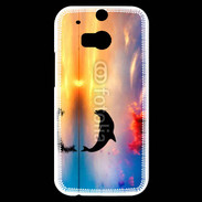 Coque HTC One M8s Dauphin dans l'océan 5