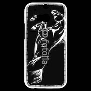 Coque HTC One M8s Illustration cheval noir
