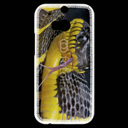 Coque HTC One M8s Serpent noir et jaune