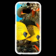 Coque HTC One M8s Poissons exotiques jaune 5