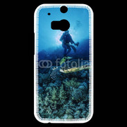 Coque HTC One M8s Tortue et plongeur