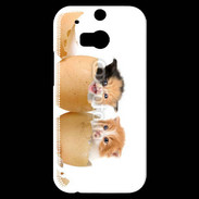 Coque HTC One M8s Chaton dans des coquilles d'oeuf