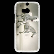 Coque HTC One M8s Chevaux blancs