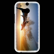Coque HTC One M8s Saut de dauphin au couché de soleil