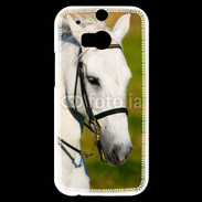 Coque HTC One M8s Portrait cheval blanc 25