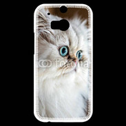 Coque HTC One M8s Magnifique chat persan aux yeux bleus