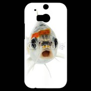 Coque HTC One M8s Poisson Silver Koi de face