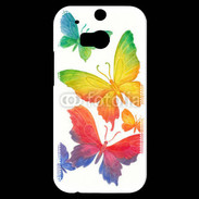 Coque HTC One M8s Illustration de papillons en couleur