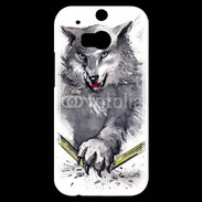 Coque HTC One M8s Loup en dessin 100