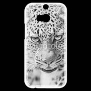 Coque HTC One M8s Léopard en noir et blanc 500