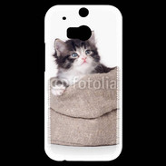 Coque HTC One M8s Chaton dans un sac