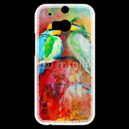 Coque HTC One M8s Oiseaux en peinture