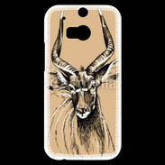 Coque HTC One M8s Antilope mâle en dessin