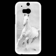 Coque HTC One M8s Cheval en noir et blanc 55
