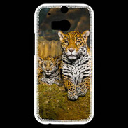 Coque HTC One M8s Portrait de Léopard avec petit
