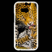 Coque HTC One M8s Léopard avec son petit 15
