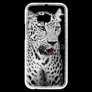 Coque HTC One M8s Léopard en noir et blanc 550