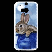 Coque HTC One M8s Lapin dans un mug bleu