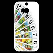 Coque HTC One M8s Cartes de tarot sur fond blanc