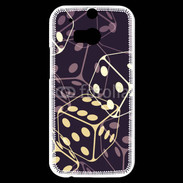 Coque HTC One M8s Illustration de dés noirs