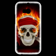 Coque HTC One M8s Tête de mort en flamme