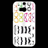 Coque HTC One M8s Lunette et moustache 5