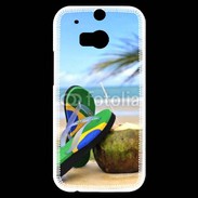 Coque HTC One M8s Plage Brésil et noix de coco